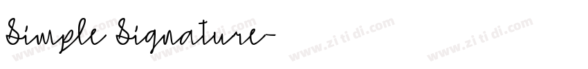 Simple Signature字体转换 Simple Signature字体转换